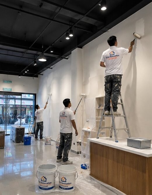 Commercial painting contractor for business premises in Singapore