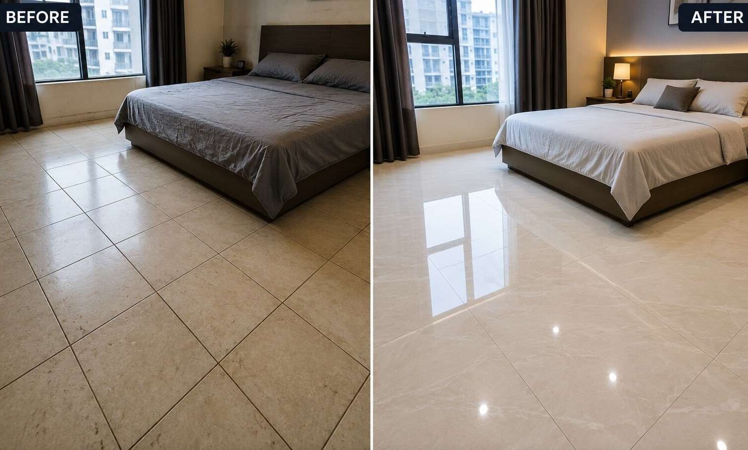 Bedroom renovation before and after transformation in Singapore