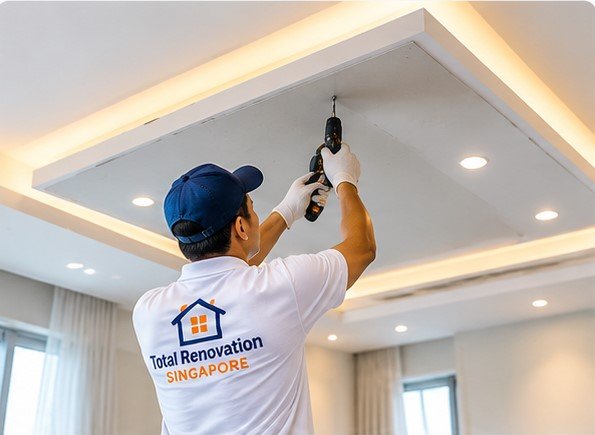 False ceiling installation and interior renovation in Singapore