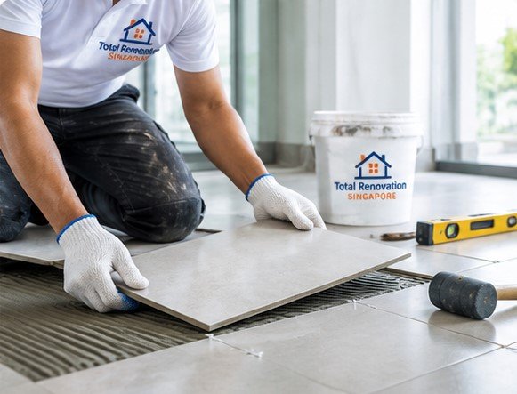 Floor tiling installation and replacement service in Singapore