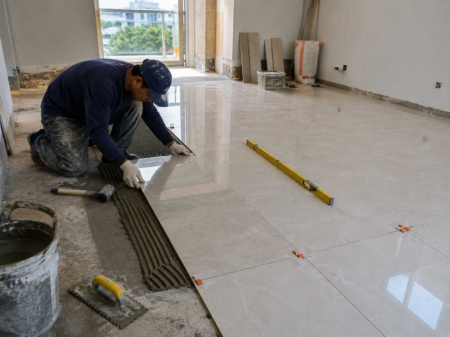 Professional floor tiling installation service in Singapore